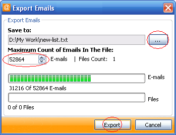 TWEE Export Dialog